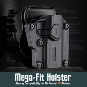 Cytac Mega Fit Paddle holster w/index release & angle adjustment. UHFS